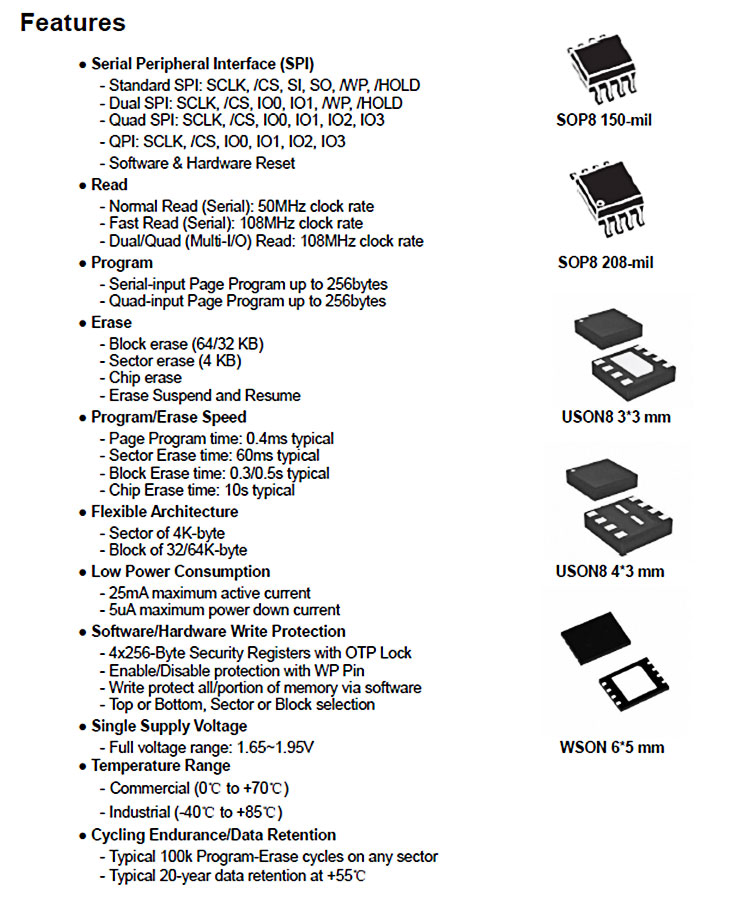 BY25Q16AL 16M BIT SPL NOR FLASH